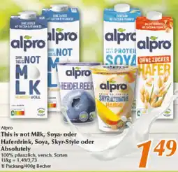 inkoop Alpro This is not Milk, Soya- oder Haferdrink, Soya, Skyr-Style oder Absolutely Angebot