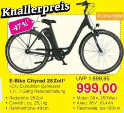 Jawoll prophete E-Bike Cityrad 28 Zoll Angebot