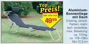 Jawoll Aluminium Sonnenliege mit Dach Angebot