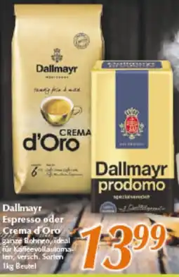 inkoop Dallmayr Espresso oder Crema d'Oro Angebot