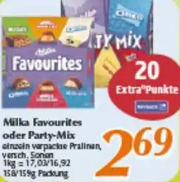 inkoop Milka Favourites oder Party-Mix Angebot