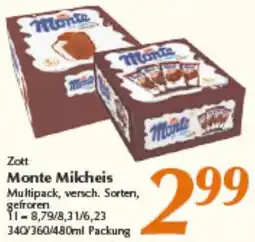 inkoop Zott Monte Milcheis Angebot