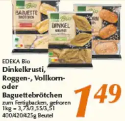 inkoop EDEKA Bio Dinkelkrusti, Roggen-, Vollkorn- oder Baguettebrötchen Angebot
