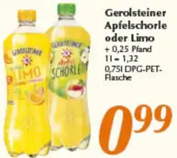 inkoop Gerolsteiner Apfelschorle oder Limo Angebot