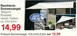Jawoll Rechteck Sonnensegel Angebot
