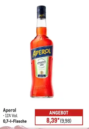 METRO Aperol 11% Vol. Angebot