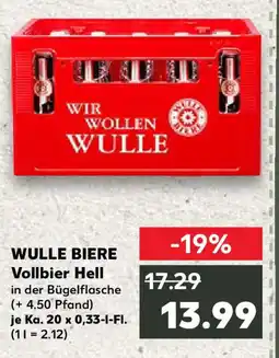 Kaufland WULLE BIERE Vollbier Hell Angebot