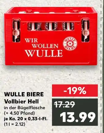Kaufland WULLE BIERE Vollbier Hell Angebot