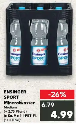 Kaufland ENSINGER SPORT Mineralwasser Medium Angebot