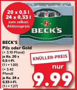 Kaufland BECK'S Pils oder Gold Angebot
