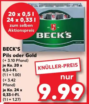 Kaufland BECK'S Pils oder Gold Angebot
