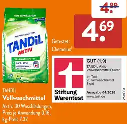Aldi Süd TANDIL Vollwaschmittel Angebot