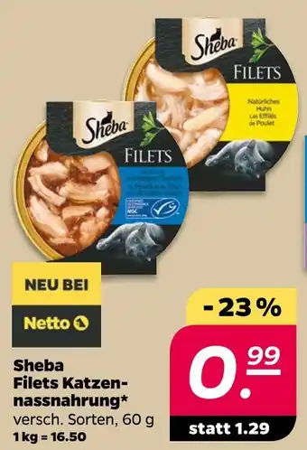 NETTO Sheba filets katzennahrung Angebot