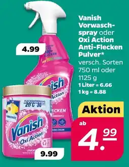 NETTO Vanish vorwaschspray oder oxi action anti-flecken pulver Angebot