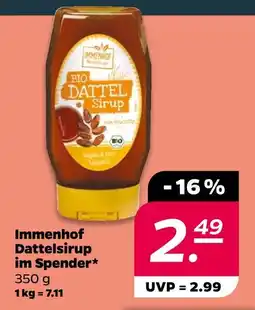 NETTO Immenhof dattelsirup im spender Angebot