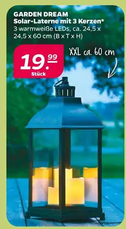 NETTO Garden dream solar-laterne mit 3 kerzen Angebot