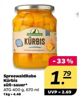 NETTO Spreewaldrabe kürbis süß-sauer Angebot