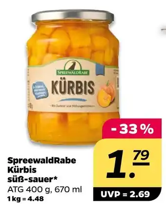 NETTO Spreewaldrabe kürbis süß-sauer Angebot