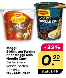 NETTO Maggi 5 minuten terrine oder asia noodle cup Angebot