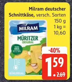 Edeka Milram deutscher schnittkäse Angebot