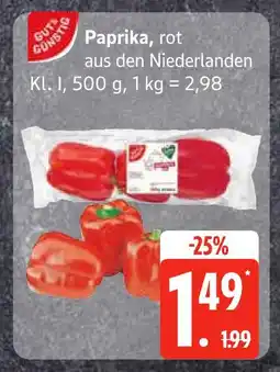 Edeka Gut&günstig paprika, rot Angebot