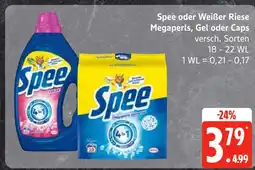 Edeka Spee spee oder weißer riese megaperls, gel oder caps Angebot