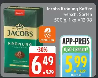 Edeka Jacobs krönung kaffee Angebot