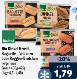 Aktiv Irma Bioland Bio Dinkel Krusti, Baguette-, Vollkorn- oder Roggen-Brötchen Angebot