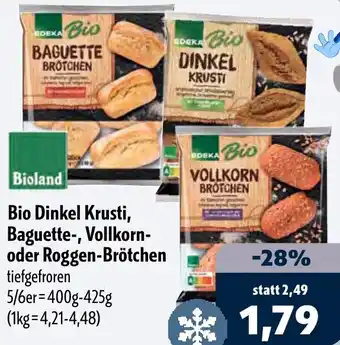 Aktiv Irma Bioland Bio Dinkel Krusti, Baguette-, Vollkorn- oder Roggen-Brötchen Angebot