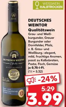 Kaufland DEUTSCHES WEINTOR Qualitätswein Angebot