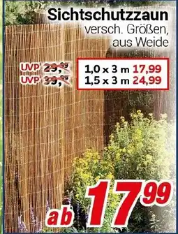 CENTERSHOP Sichtschutzzaun Angebot