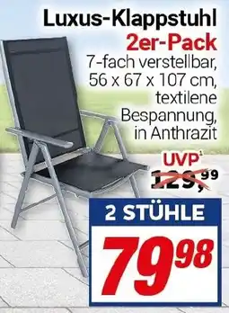 CENTERSHOP Luxus-Klappstuhl Angebot