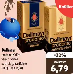 Aktiv Irma Dallmayr prodomo Kaffee Angebot