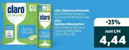 Aktiv Irma claro Spülmaschinentabs oder claro Spülmaschinenpulver Angebot