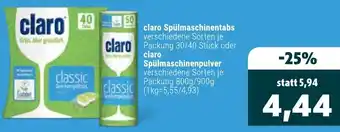 Aktiv Irma claro Spülmaschinentabs oder claro Spülmaschinenpulver Angebot