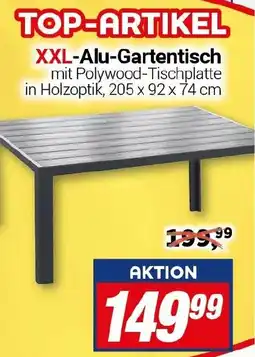 CENTERSHOP XXL-Alu-Gartentisch Angebot