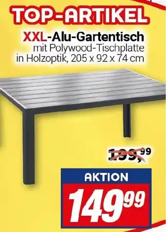 CENTERSHOP XXL-Alu-Gartentisch Angebot