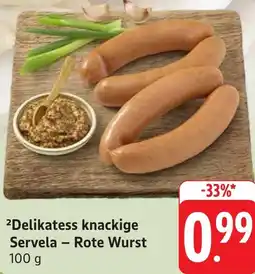 Gebauer's Delikatess knackige Servela - Rote Wurst Angebot