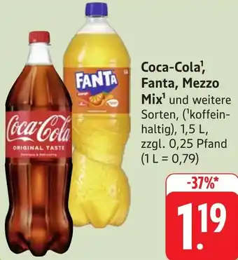 Gebauer's Coca-Cola, Fanta, Mezzo Mix Angebot