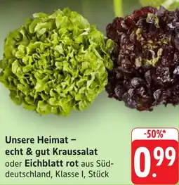 Gebauer's Unsere Heimat - echt & gut Kraussalat oder Eichblatt rot Angebot