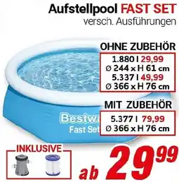 CENTERSHOP Bestway Aufstellpool FAST SET Angebot