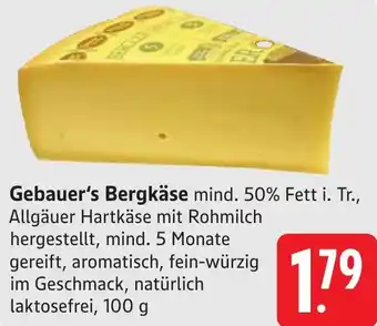 Gebauer's Gebauer's Bergkäse Angebot