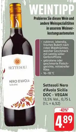 Gebauer's Settesoli Nero d'Avola Sicilia DOC-VEGAN Angebot