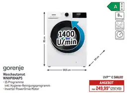 METRO gorenje Waschautomat WNHPI84APS Angebot
