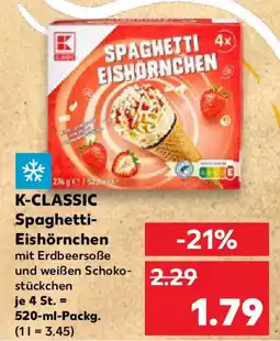 Kaufland K-CLASSIC Spaghetti-Eishörnchen Angebot