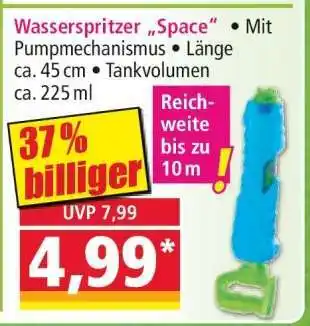 Norma Wasserspritzer „Space“ Angebot