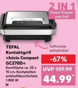 Kaufland TEFAL Kontaktgrill Inicio Compact GC270D Angebot