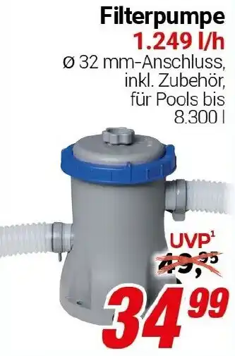 CENTERSHOP Filterpumpe 1.249 l/h Angebot