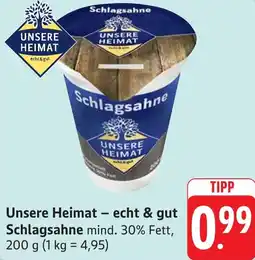 Gebauer's Unsere Heimat - echt & gut Schlagsahne Angebot