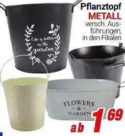 CENTERSHOP Pflanztopf METALL Angebot